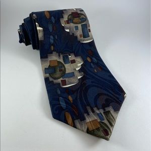 Chez Roffe silk tie geometric print
